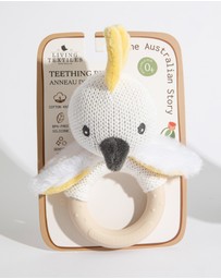 Living Textiles - Ring Rattle - Cockatoo
