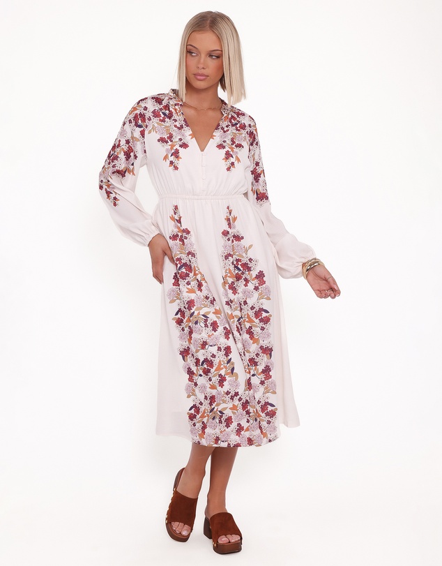 Petal & Pup - Narissa Long Sleeve Midi Dress - Floral