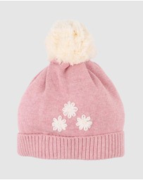 Bebe by Minihaha - Winnie Hand Emb. Organic Knitted Beanie - Babies