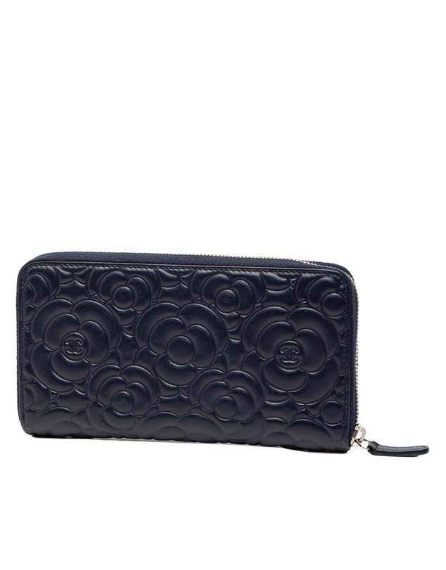 Pre-Loved by Azura Reborn - Pre-Loved Camellia Embossed Zip Around Long Wallet