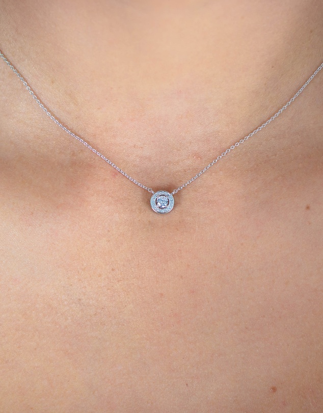Georgini - Milestone Cubic Zirconia Silver Halo Pendant