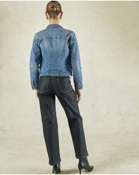DRICOPER DENIM - Betzy Coated Black High Jeans