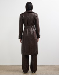 Sofia Irina - Leather Trench Coat