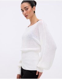Minima Esenciales - Oriel Off Shoulder Knit Top