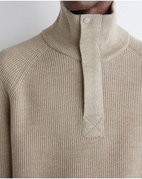COS - Ribbed Wool Half-Zip Jumper