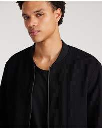 Calibre - Textured Bomber Jacket Black