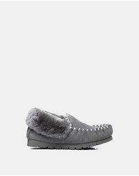 EVERAU - Australian Shepherd Ugg Popo Moccasins Cow Suede Upper Moccasins