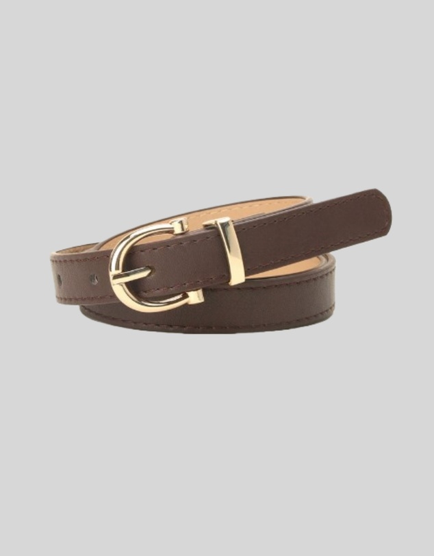 KAJA Clothing - Needle Buckle Belt - Dark Brown