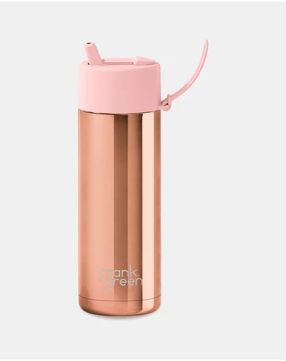Frank Green - 20oz Ceramic Reusable Bottle with Flip Straw Lid Blushed