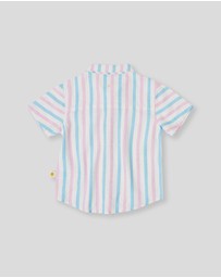 Goldie + Ace - Playtime Stripe Holiday Shirt- ICONIC EXCLUSIVE- Babies-Kids