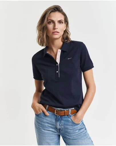 Gant - Contrast Collared Piqué Polo Shirt