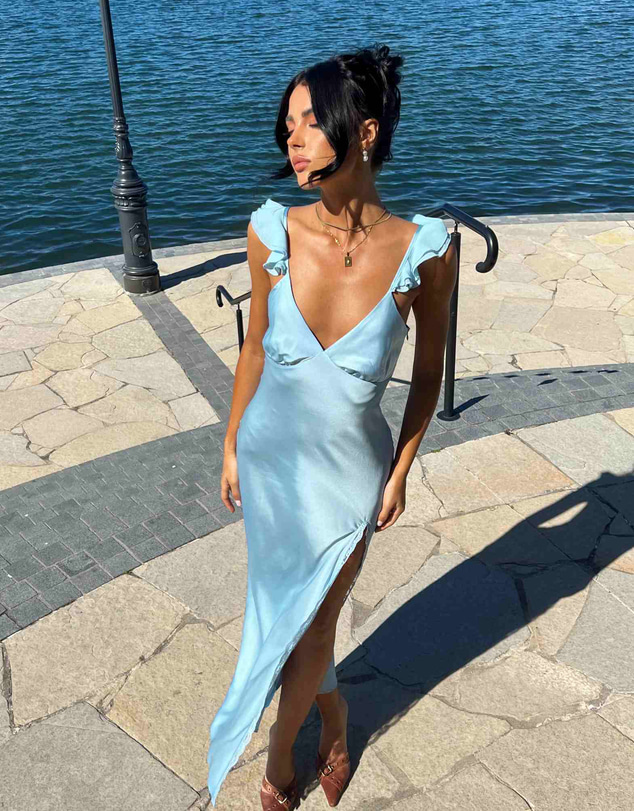 Beginning Boutique - Wendy Blue Maxi Dress