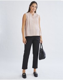 Angel Maternity - Donna High Waist Maternity Work Pants in Black
