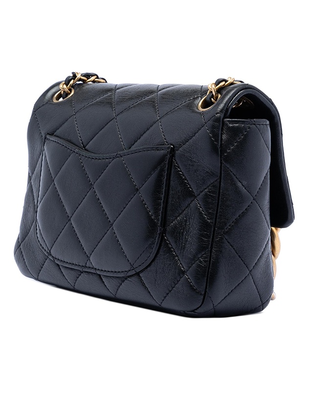 Pre-Loved by Azura Reborn - Pre-Loved Mini CC Quilted Calfskin Multi Chain Single Flap