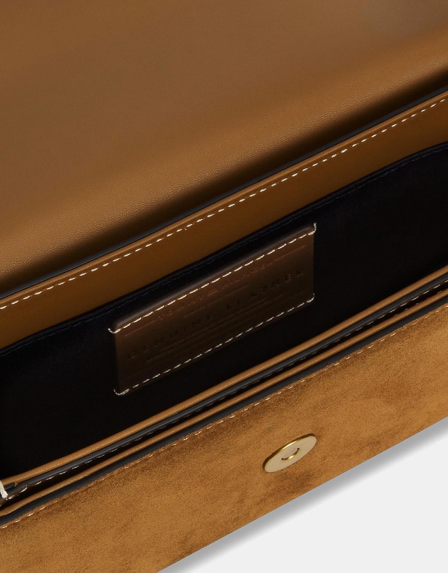 Tommy Hilfiger - Script Leather Crossover Suede Bag