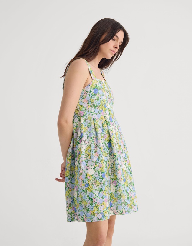 Oxford - Terra Ditsy Floral Linen Dress
