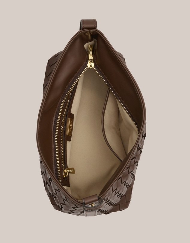 VESTIRSI - Elena Woven Shoulder Bag Chocolate