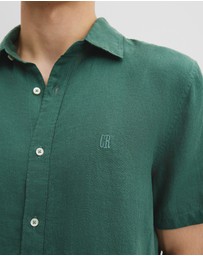 Country Road - Organically Grown Linen Regular Fit Short Sleeve Shirt