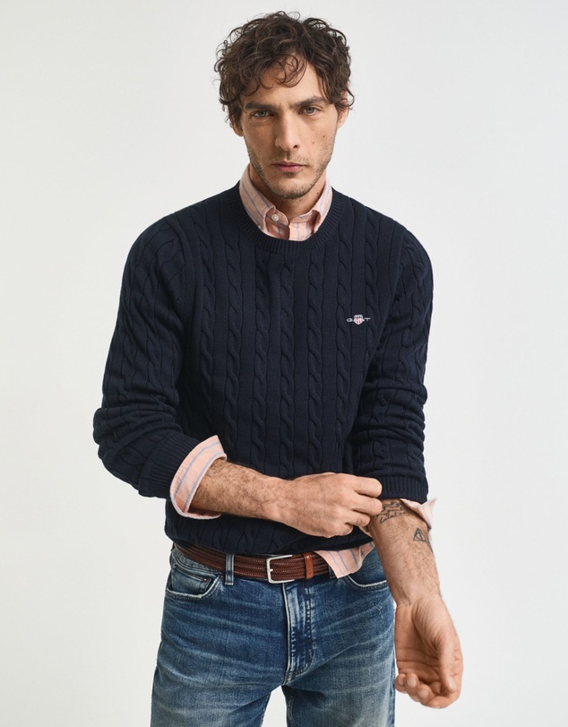Gant - Cotton Cable Crew Neck Knit