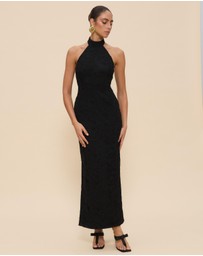 CHANCERY - Lara Lace High Neck Halter Maxi Dress
