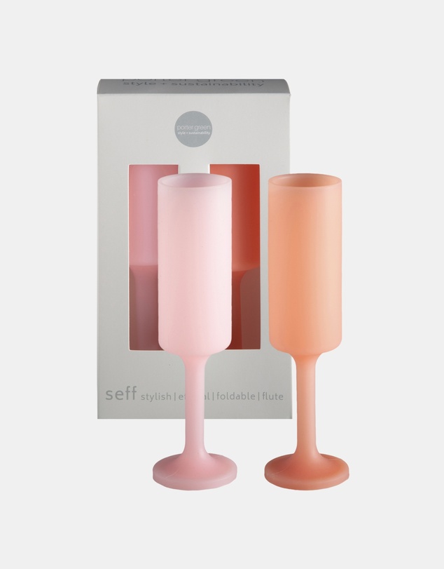 porter green - seff | silicone unbreakable champagne flutes