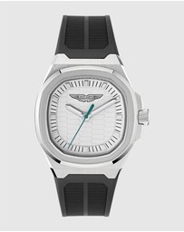 Aston Martin - GPQ Stainless Steel Black Silicone Watch