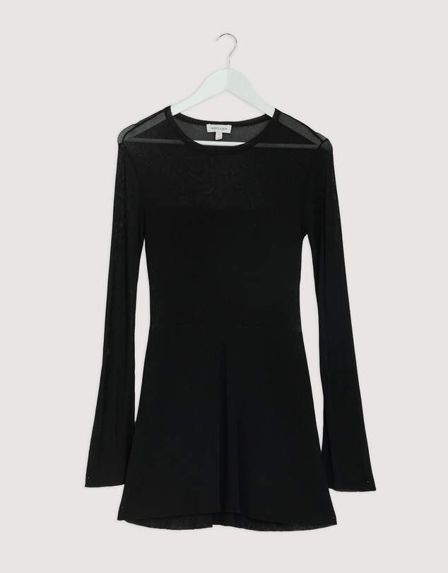 Revibe - Repaired Shona Joy Rohe LS Mini Dress - AU 8