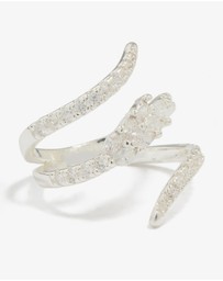 Lovisa - Silver Plated Cubic Zirconia Wrap Around Ring