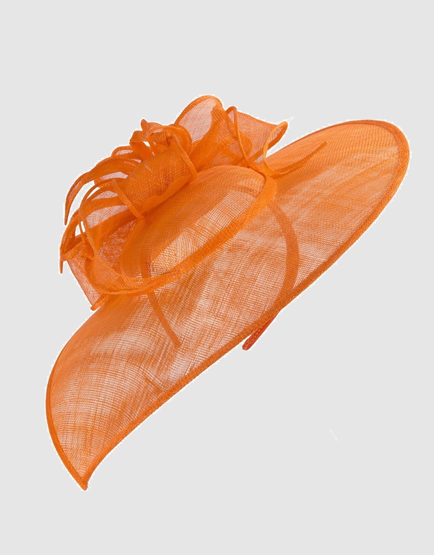 Max Alexander - Large Orange Sinamay Fascinator Hat
