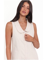 Petal & Pup - Lavina Collared Playsuit - Cream