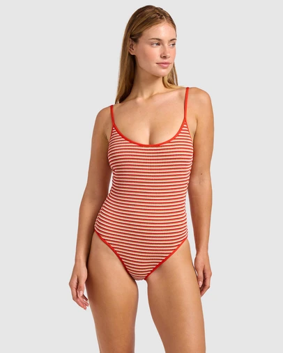 Seafolly - Horizons Scoop Neck Tie Back One Piece Swimsuit
