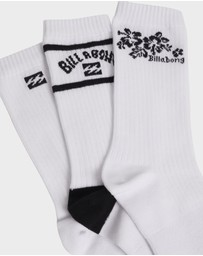 Billabong - Womens Good Times 3 Pack Crew Socks