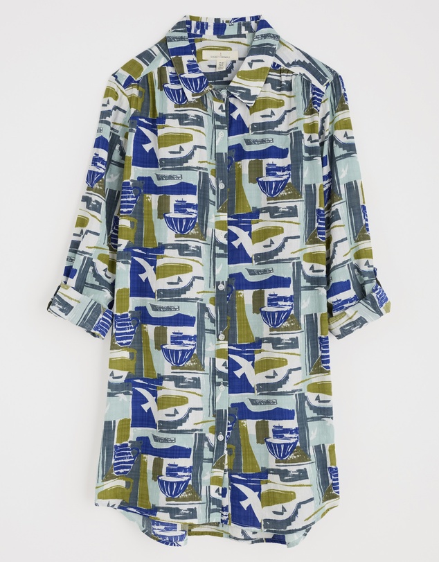 Seasalt - Seasalt Cornwall Green Wren Flutter Shirt
