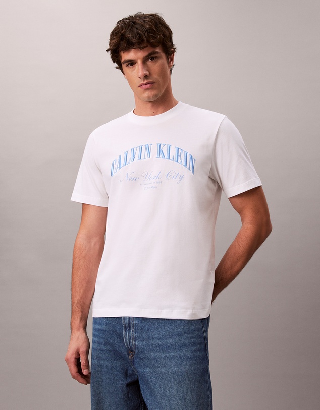 Calvin Klein Jeans - Terry Heritage Logo NYC Graphic Relaxed T-Shirt