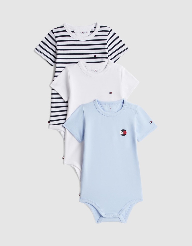 Tommy Hilfiger - 3-Pack Heart Smiley Bodysuits Gift Box - Babies