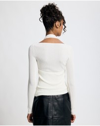 Lover - Solange Layered Knit Halter Top