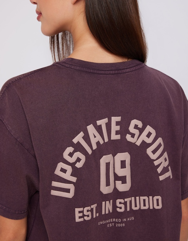 Upstate - Thrive Tee - Washed Merlot