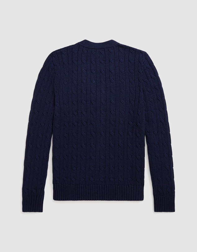Polo Ralph Lauren - Cable-Knit Cotton V-Neck Cardigan - Teens