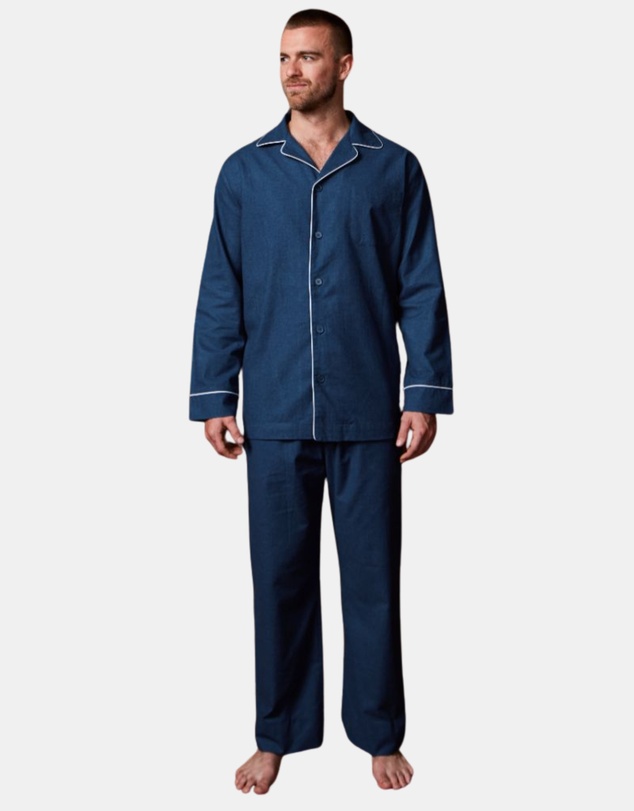 Henry Bucks - Henry Lounge Flannel Long Sleeve Button Pyjama Set