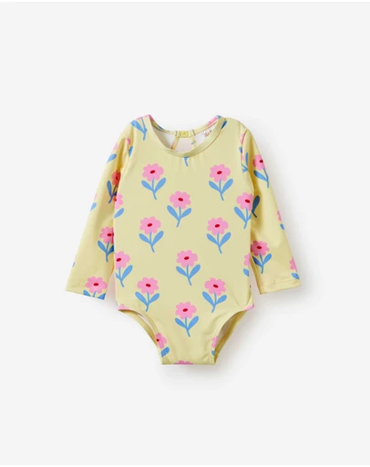 Cotton On Kids - Baby Long Sleeve Keyhole Back Swimsuit