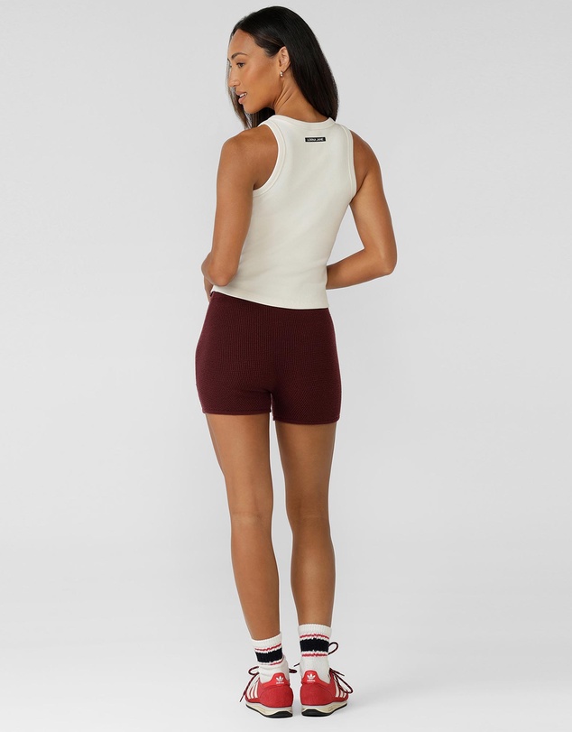 Lorna Jane - Take It Easy Waffle Knit 7cm Cheeky Shorts