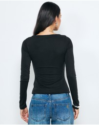 AERE - Eira Ruched Cupro Top