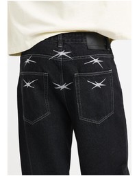 Black Noise White Rain - Aim Baggy Denim Jeans