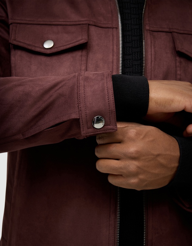 Politix - Reece Faux Suede Trucker Jacket