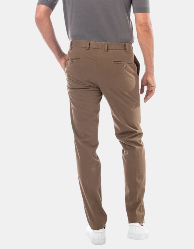 Henry Bucks - HENRY SARTORIAL X HILTL Chino with Slant Pocket SAND