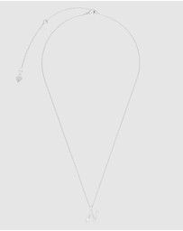 Wanderlust + Co - Alphabet Bubble Silver Necklace - Letter N