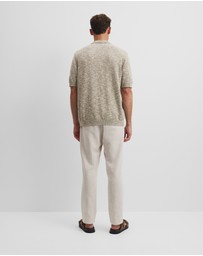 Country Road - Linen Cotton Slub Knit Shirt
