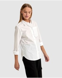 Oxford - Ariel Tape Trim Cotton Shirt