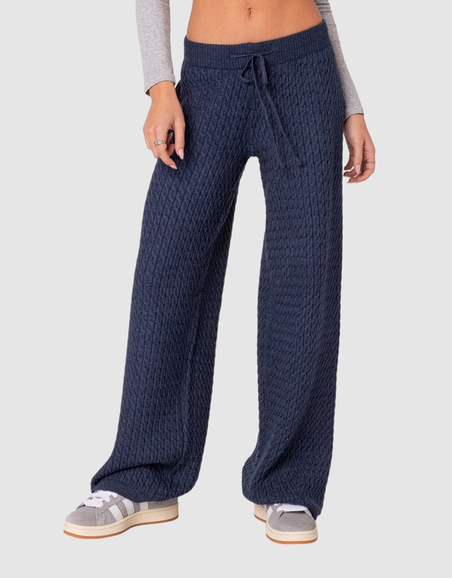 EDIKTED - Portia Relaxed Cable Knit Pants