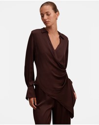 Forever New - Maude Asymmetrical Drape Shirt